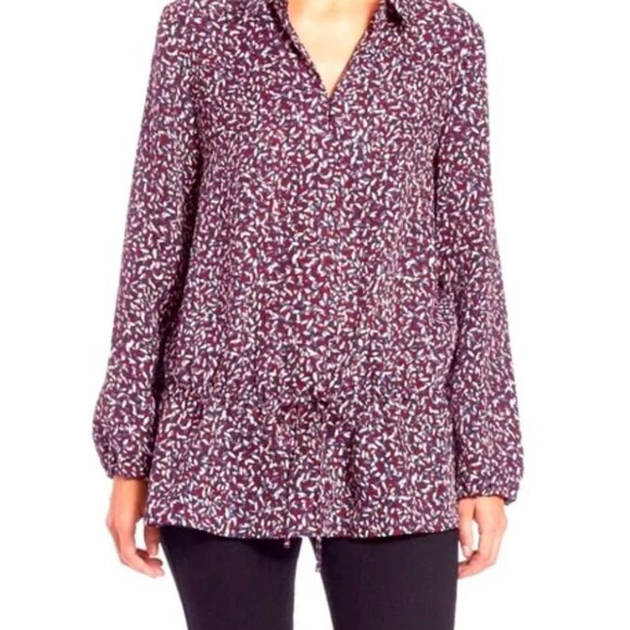 Tory Burch Red/Blue Agate ConfettiTunic, SZ 14 - Picture 4 of 11